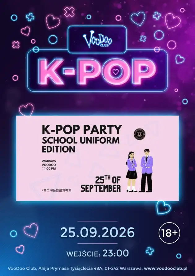 K-POP PARTY: School Uniform Edition | VooDoo | Warsaw | 18+
