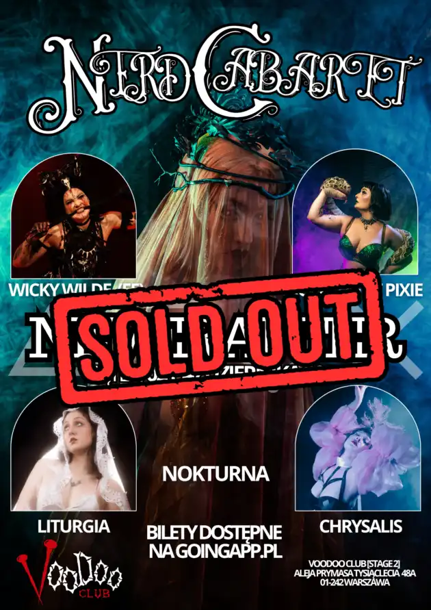 (SOLDOUT) NERD CABARET – Neverafter (Nokturna, Wicky Wild, Moonlight Pixie, Liturgia, Chrysalis)